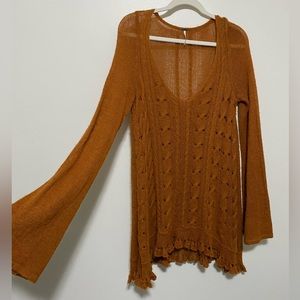 Free People Bell Sleeve Sweater Dress